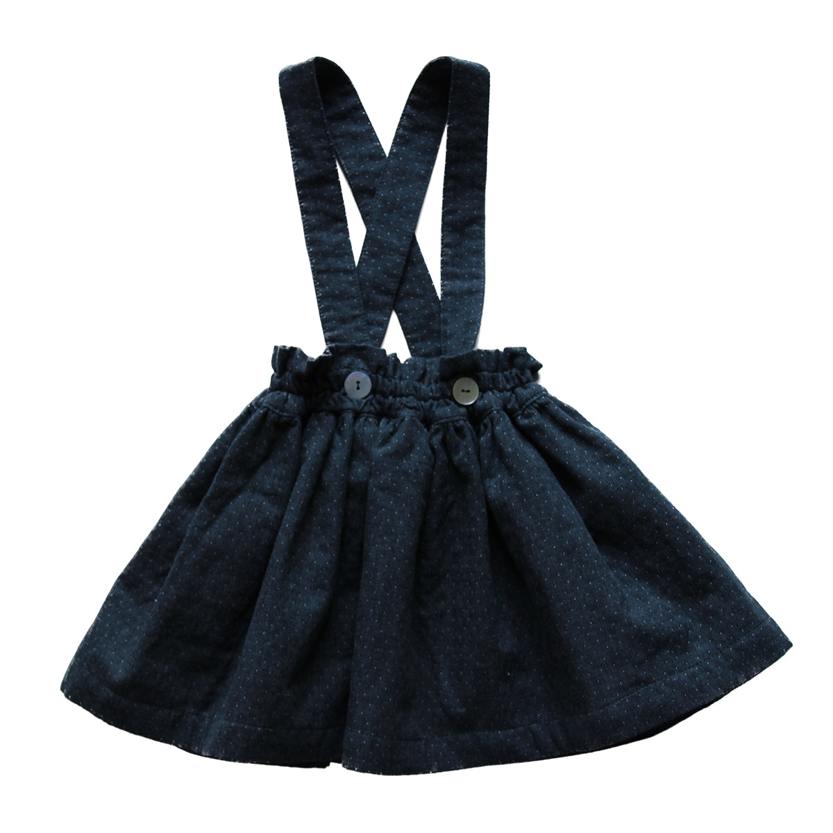 VEGA Falda tirantes - Mota doble tela antracita