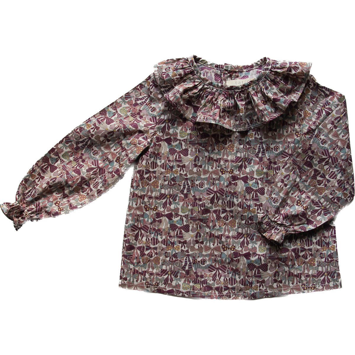 ARIEL Camisa manga larga - Estampado lazos morado