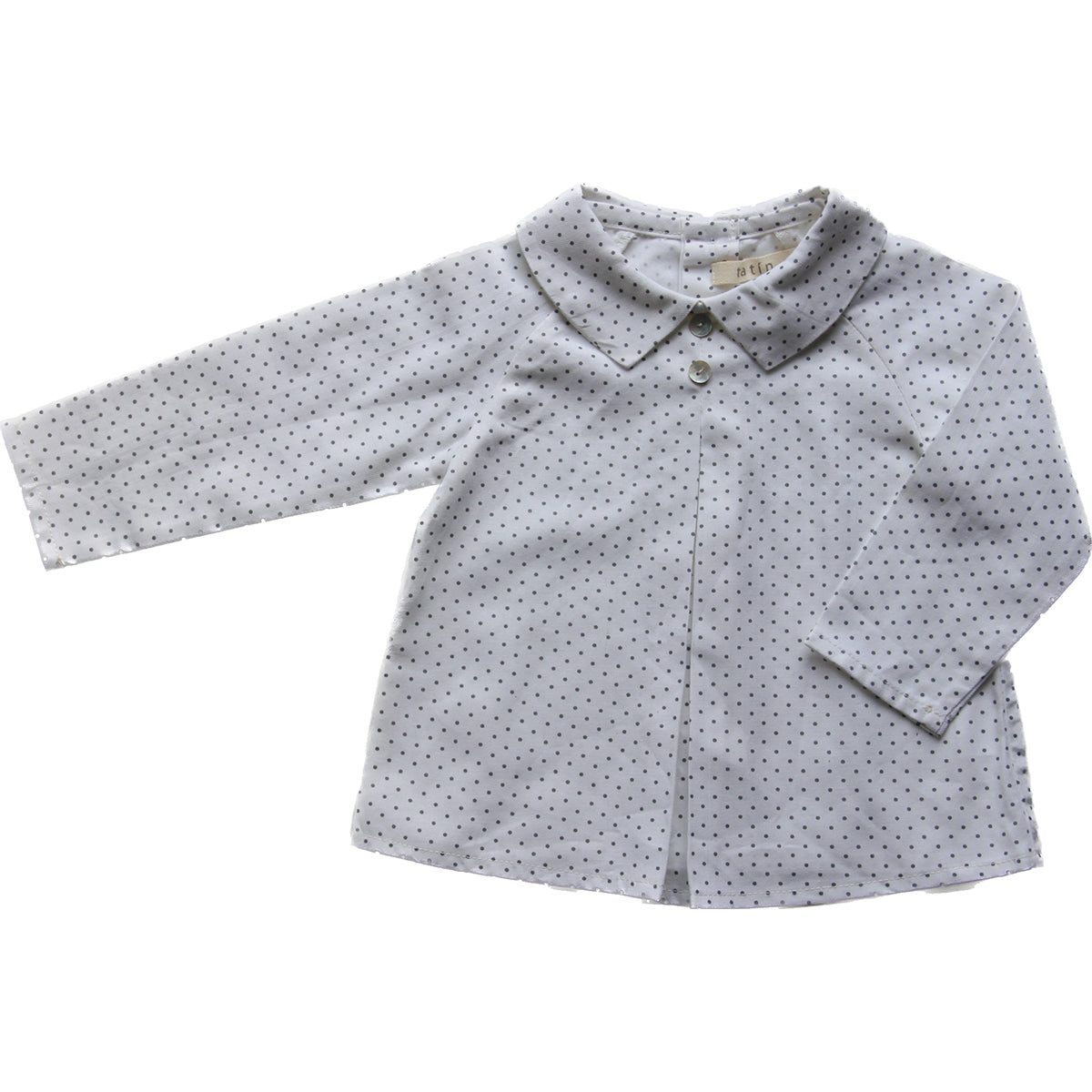Camisa cuellos pico - Mota gris