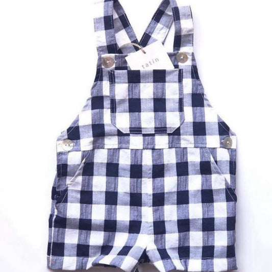 ENZO Dungarees with pockets - Vichy XL Navy