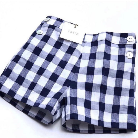 LONDON Short pants - Vichy XL Marino