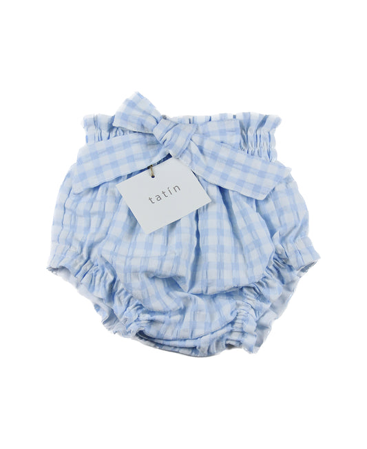 SARA Diaper Cover - Vichy Medium Light Blue