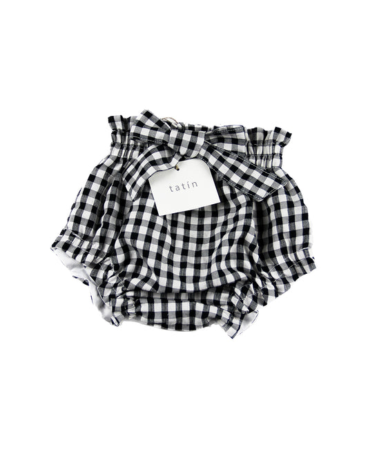 SARA Diaper Cover - Vichy Medium Black