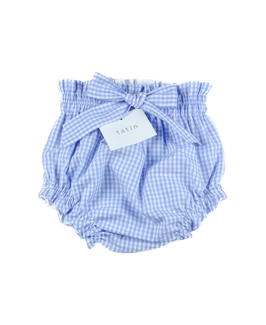 SARA Diaper Cover - Vichy Mini Light Blue