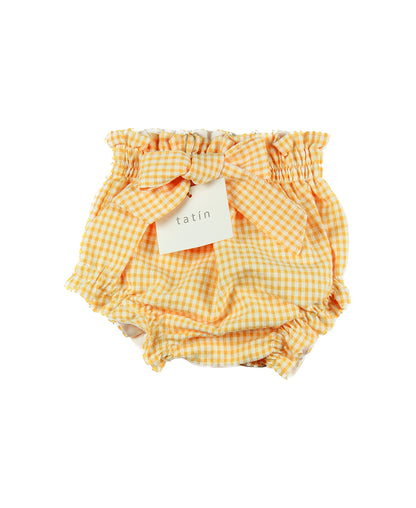 SARA Cubrepañal - Vichy Mini Amarillo