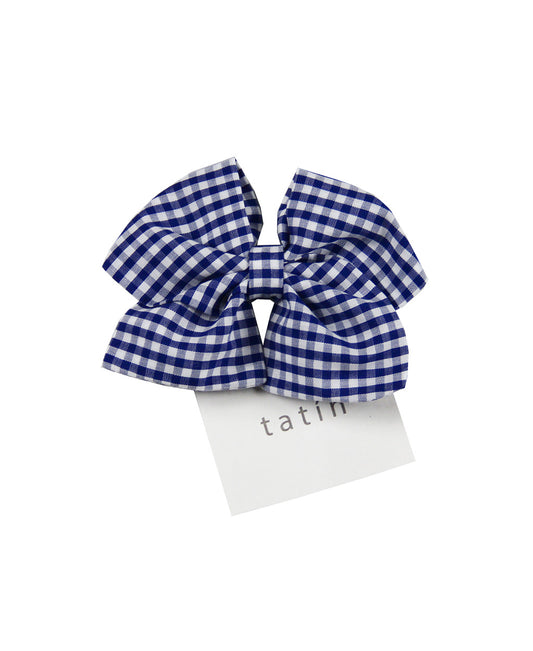 Bow - Gingham Mini Navy