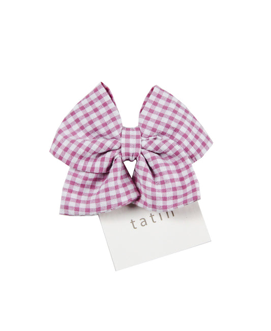 Bow - Gingham Mini Lilac