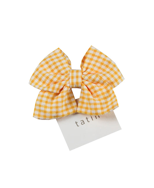 Bow - Gingham Mini Yellow