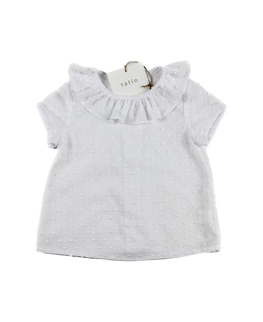 DANIELA Chemise manches courtes - Plumeti Blanc