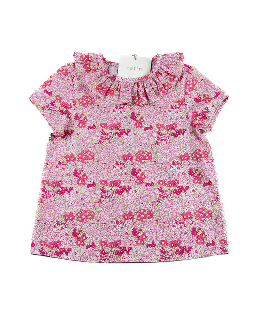 DANIELA Short sleeve shirt - Strawberry Garden