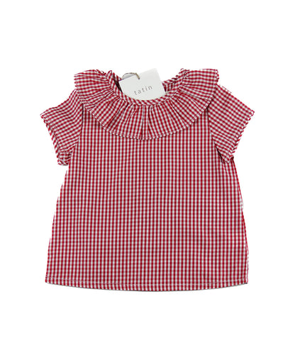 DANIELA Camisa manga corta - Vichy mini Rojo