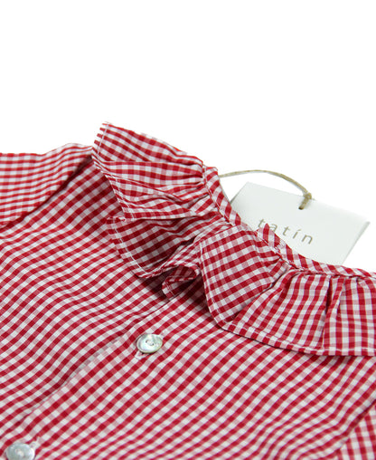 DANIELA Camisa manga corta - Vichy mini Rojo