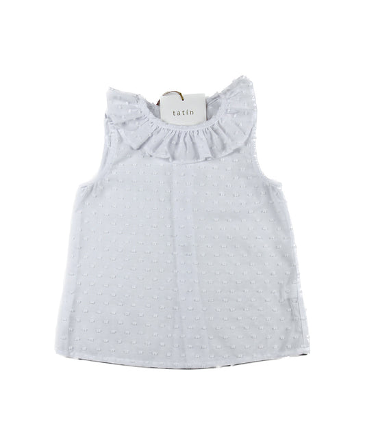 MARTA Sleeveless shirt - Plumeti White