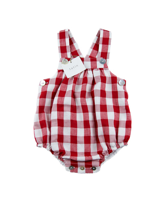 LUKA Dungarees - Vichy XL Red