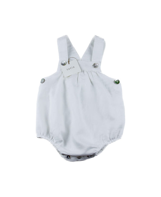 LUKA Dungarees - White Linen