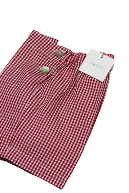 LONDRES Pantalón corto- Vichy Mini Rojo