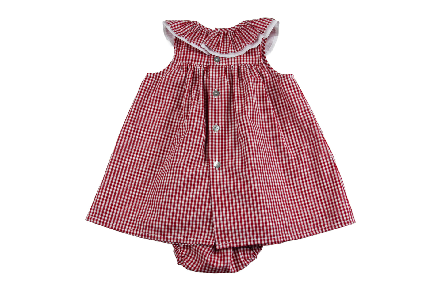 MARIA Jesusito + Braguita (Vestido) - Vichy Mini Rojo