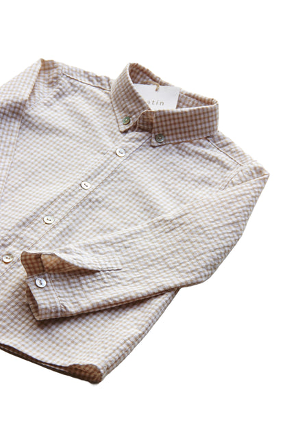 Tino Camisa - Vichy mini Beige